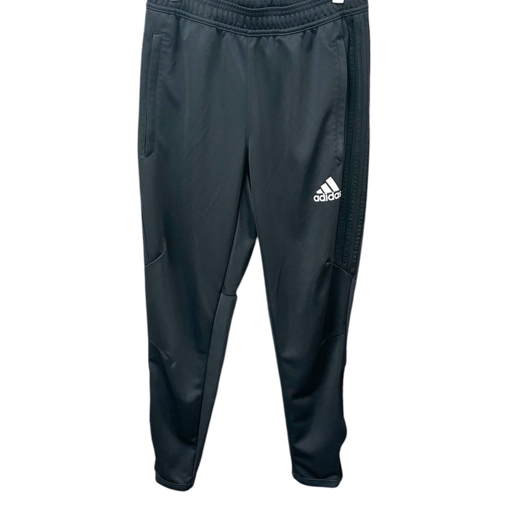 Adidas  mens small Black Ankle zip running Track Joggers Sweatpants